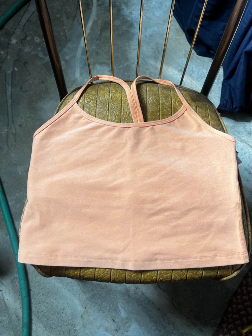 NWT Beyond Yoga slim crop racerback tank size large color mrldh marmalade